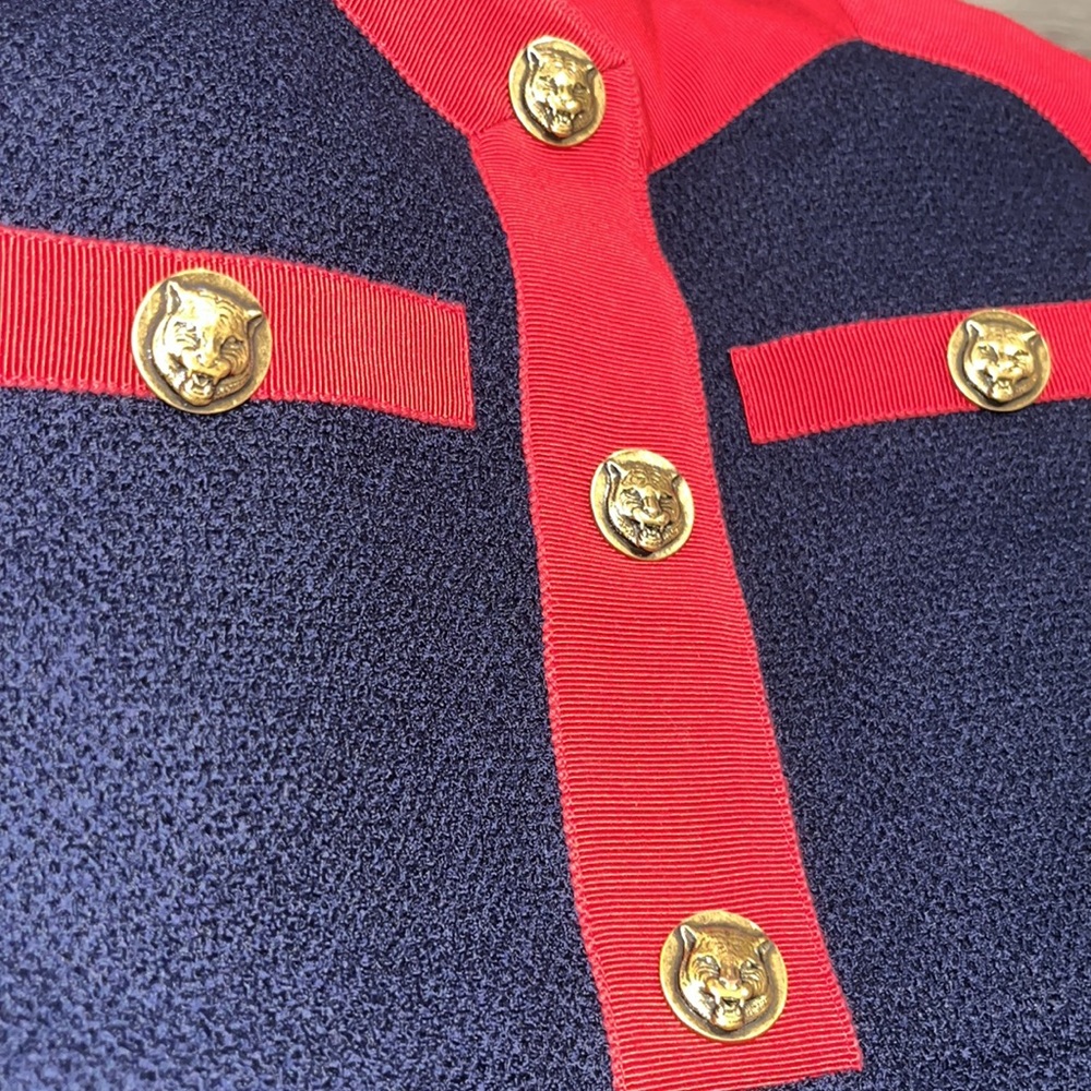 Gucci: Tiger Buttons Wool Dress (RARE) - Picture 9 of 16